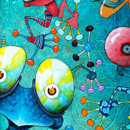 Frog Rain (v2) - 2024 - 140x50 cm