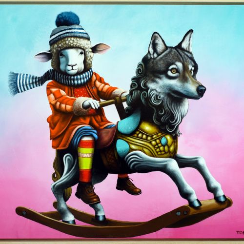 Le Loup et L'Agneau - 2025 - 110x130 cml