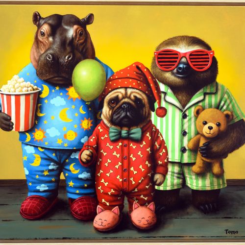Pyjama Party - 2025 - 90x100 cm