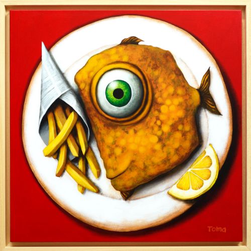 Fish & Chips - 2025 - 90x90 cm