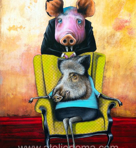 Les Vieux Amants - 2024 - 110x80 cm