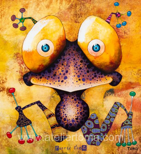 Purple Frog- 2024 - 90x90cm