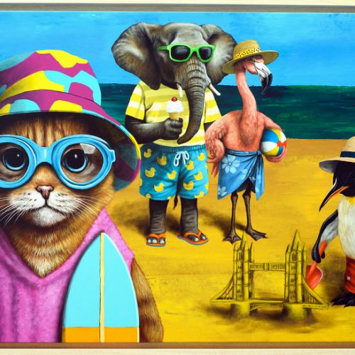 Selfie With Tower Bridge - 2025 - 90x150 cm