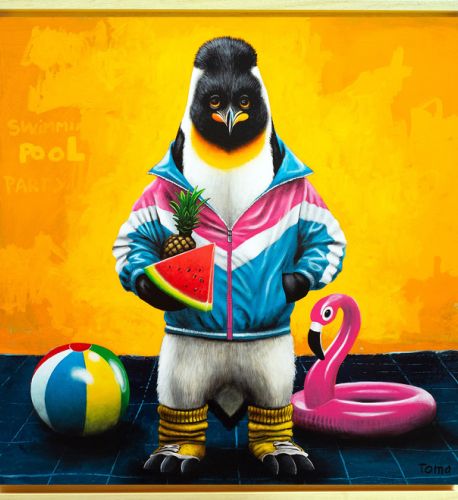 Swimming Pool Party - 2025 - 90x90 cm